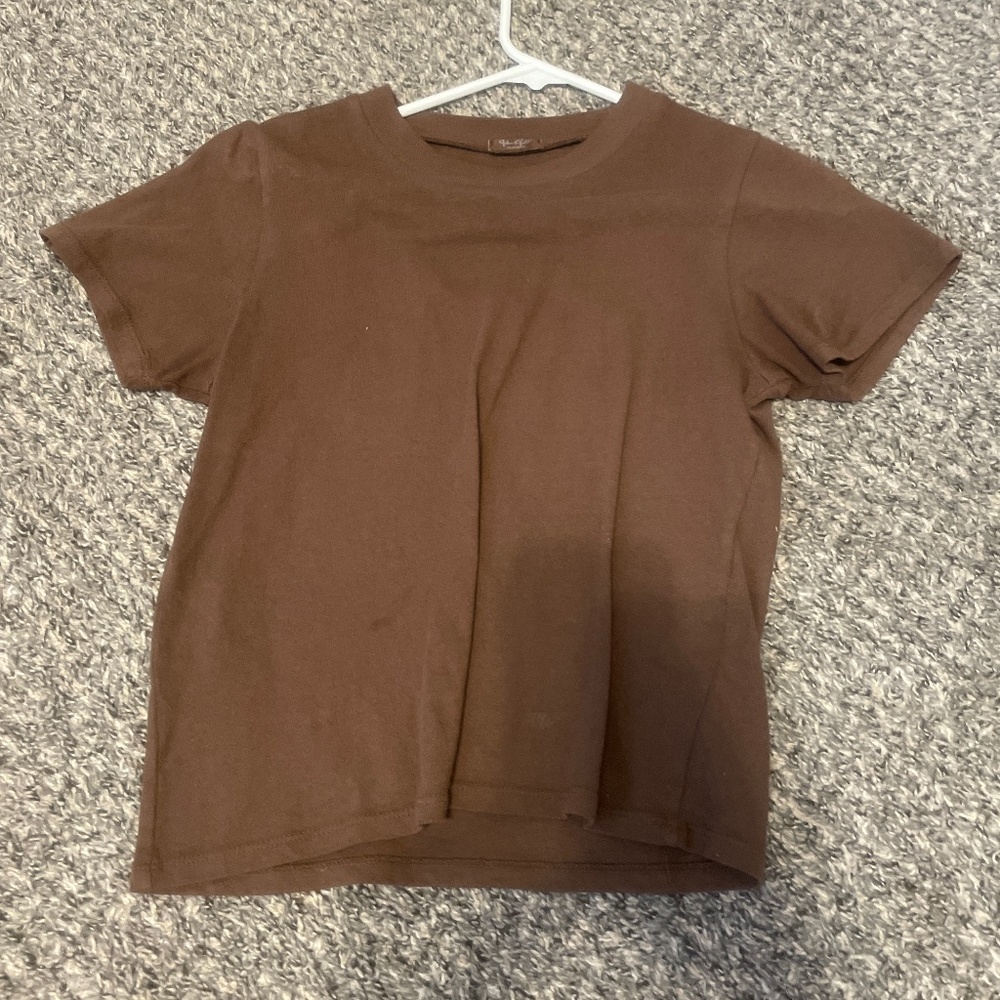 Brown Brandy Melville tee shirt